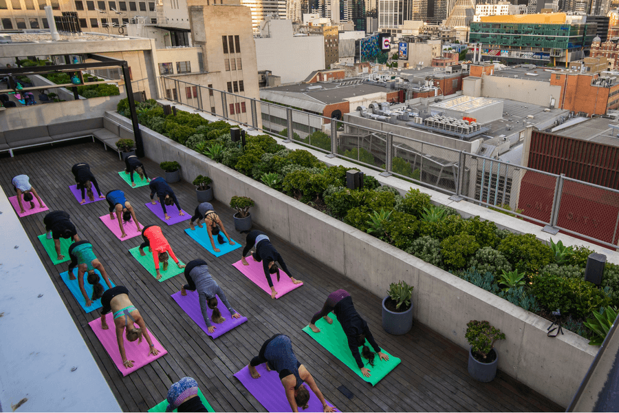 Rooftop Yoga with a QT Melbourne Twist
