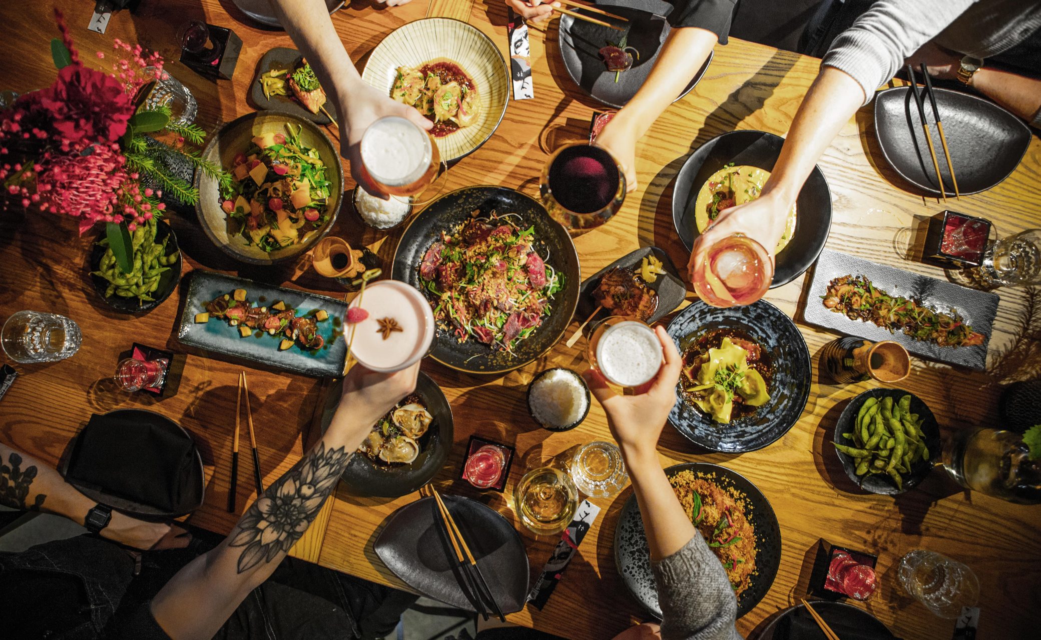 Shared Table Dining at Hot Sauce