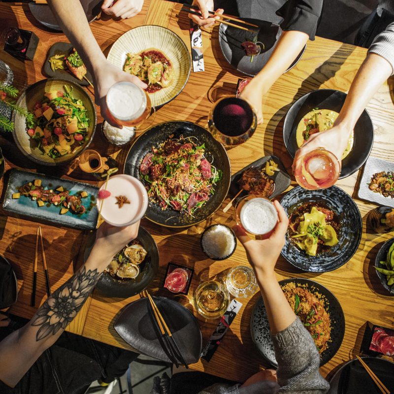 Shared Table Dining at Hot Sauce