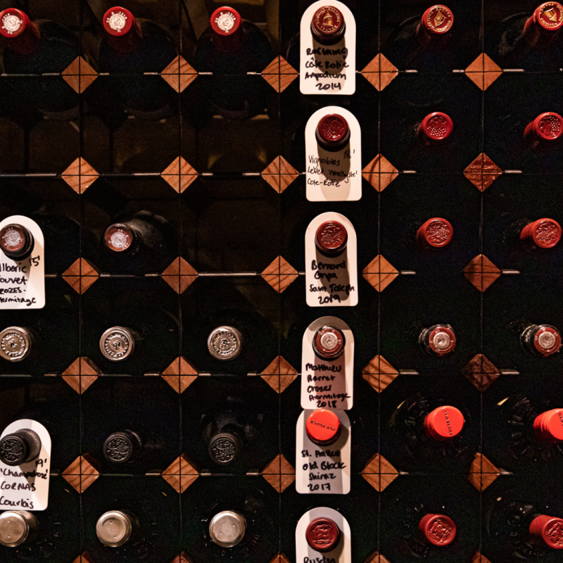 Photoof awine wall