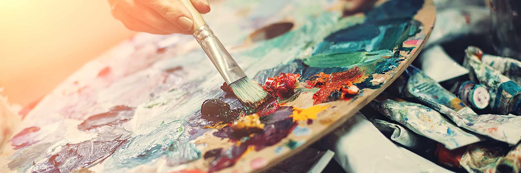 QT Canberra - Your Art our Halls initiative - Palette with paint