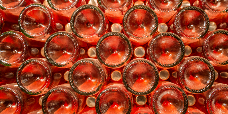 Rosé coloured glasses